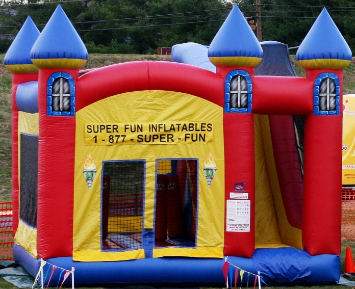 Castle Bounce House and Inflatable Slide Combo
